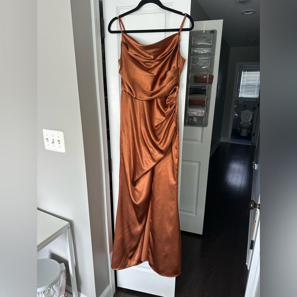 Birdy Grey Rust Satin Dress